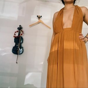 Forever 21 Contemporary mustard yellow maxi dress